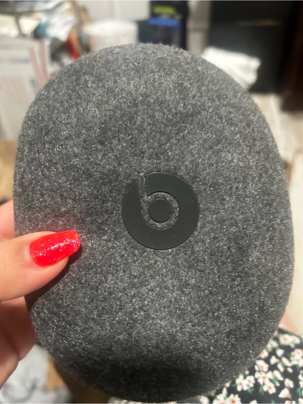 Beats by Dre Gray Fabric Ear Pad with Black Logo